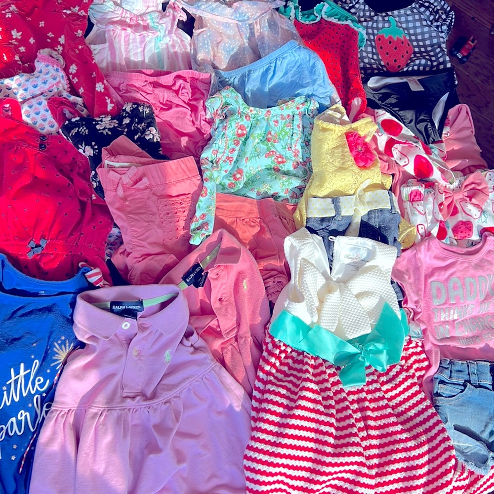 12 Month Girl Bundle Lot Spring Summer